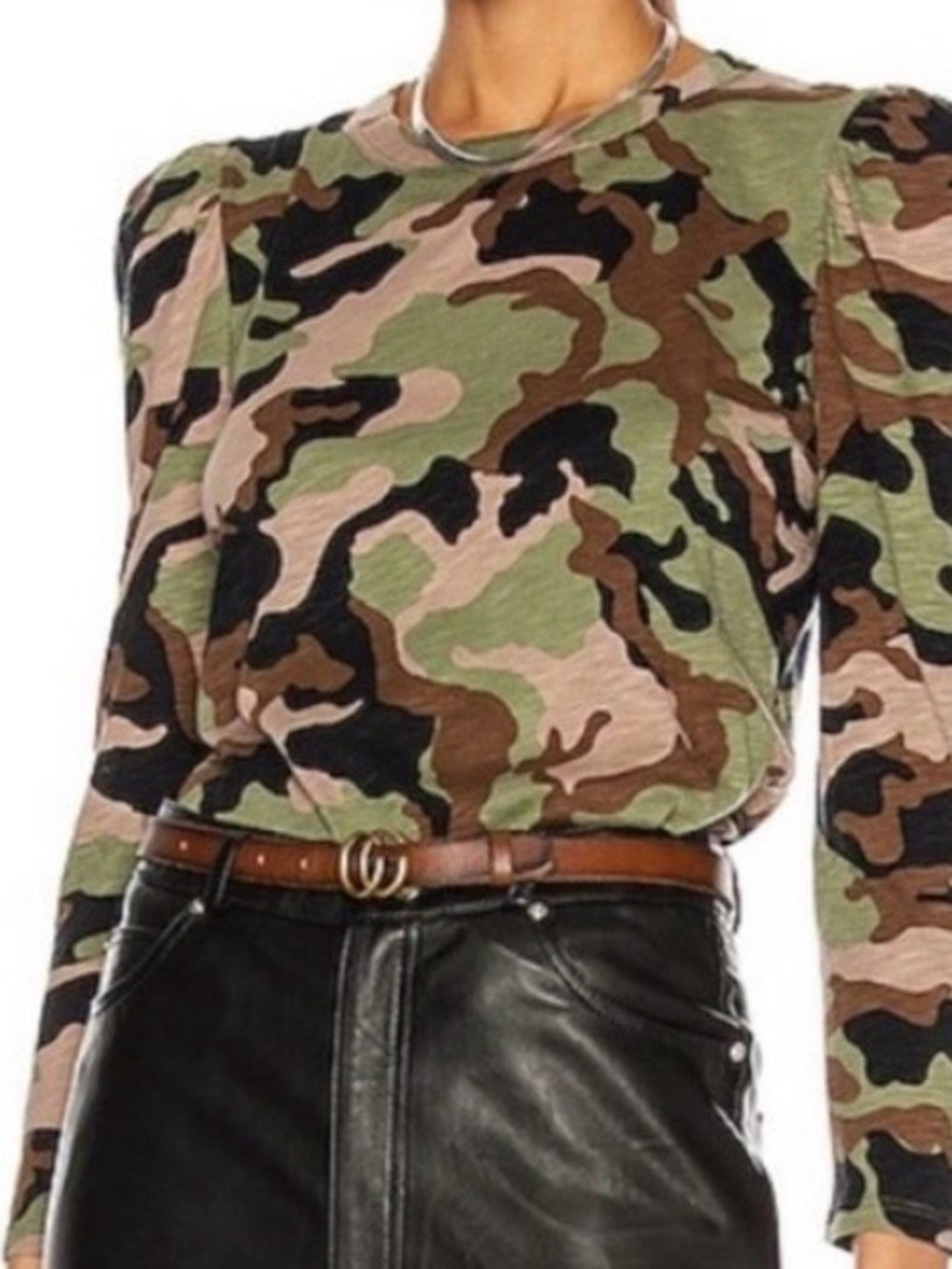 Veronica Beard Porter Camo Top NWT size XS